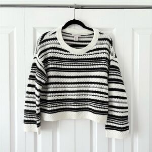 Sincerely Jules Black and White Striped Sweater